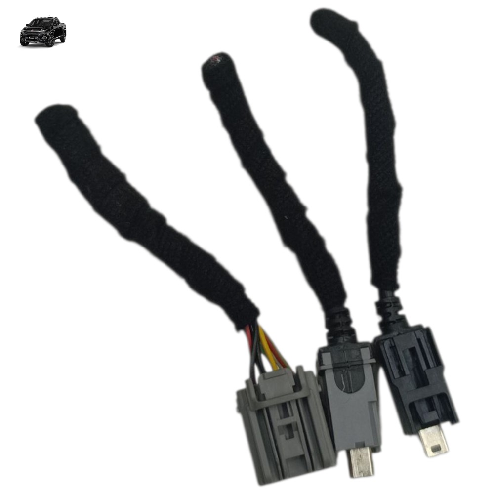 Jogo Plug Conector Entrada Usb Auxiliar Fiat Toro 2019 2020 1