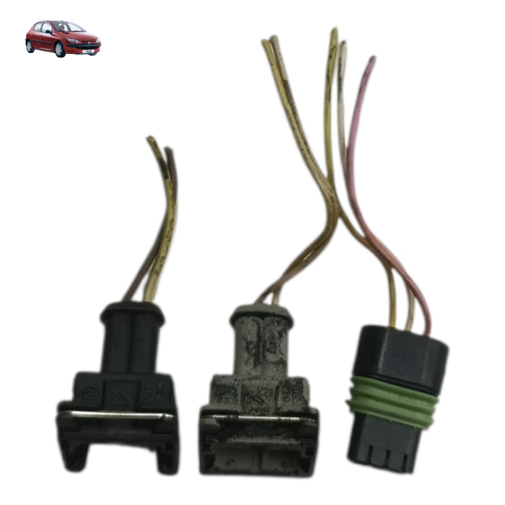 Jogo plug conector corpo tbi Peugeot 206 1.4 gasolina 2001 1