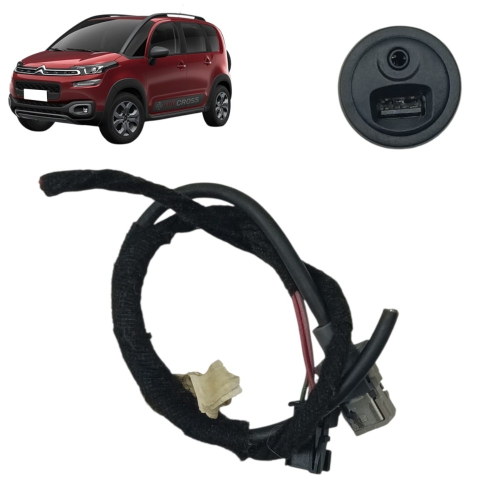 Tomada Entrada Usb Citroen Aircross 2016 2017 2018