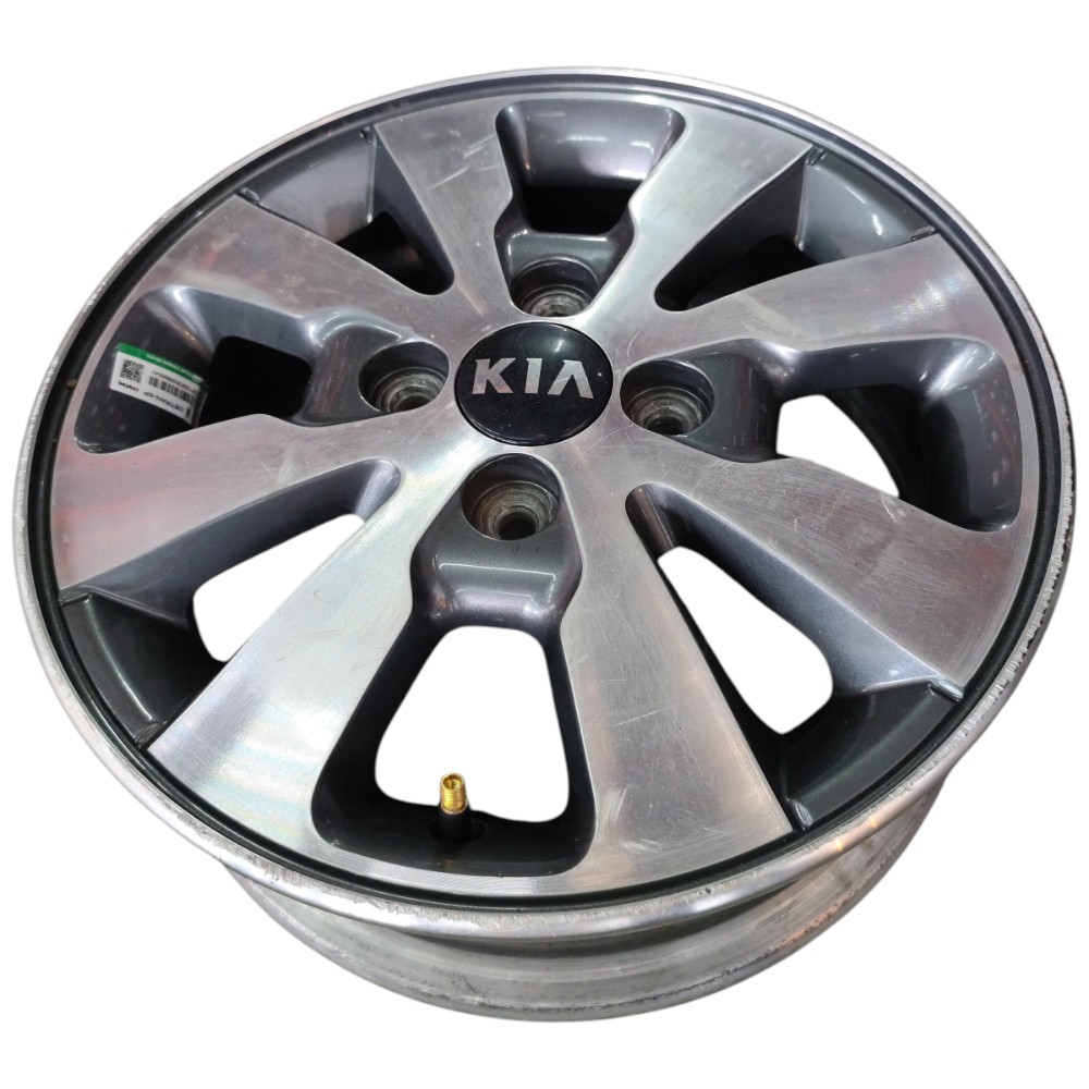 Jogo Roda Liga Leve Aro 14 4×100 Kia Picanto 2016 Detalhes Grafite 9