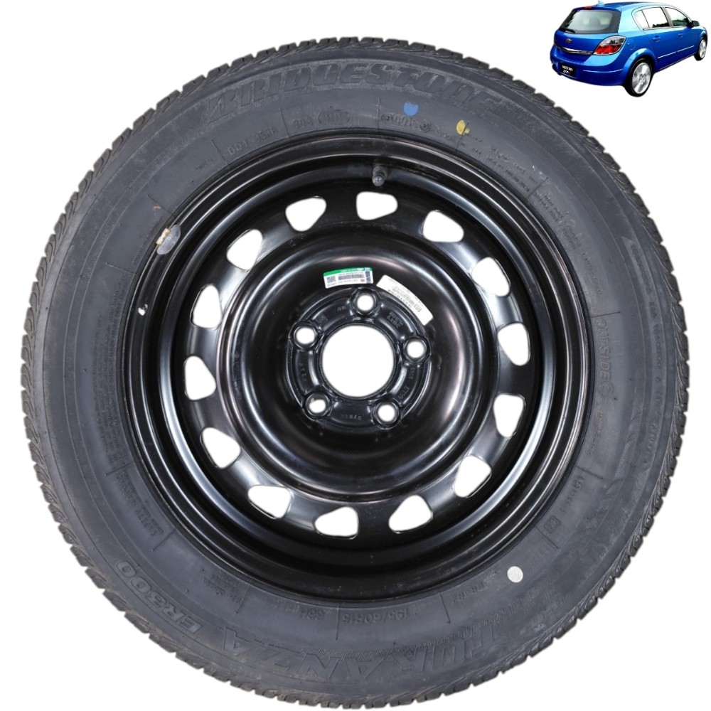 Roda Ferro Estepe Aro 15 5×110 Gm Vectra 2011 2010 2009 2008 Preto 1