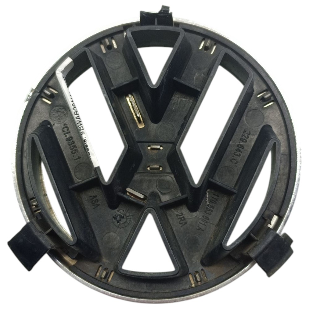Emblema Grade Dianteira Com Detalhes Vw Polo 2008 2009 2010 3