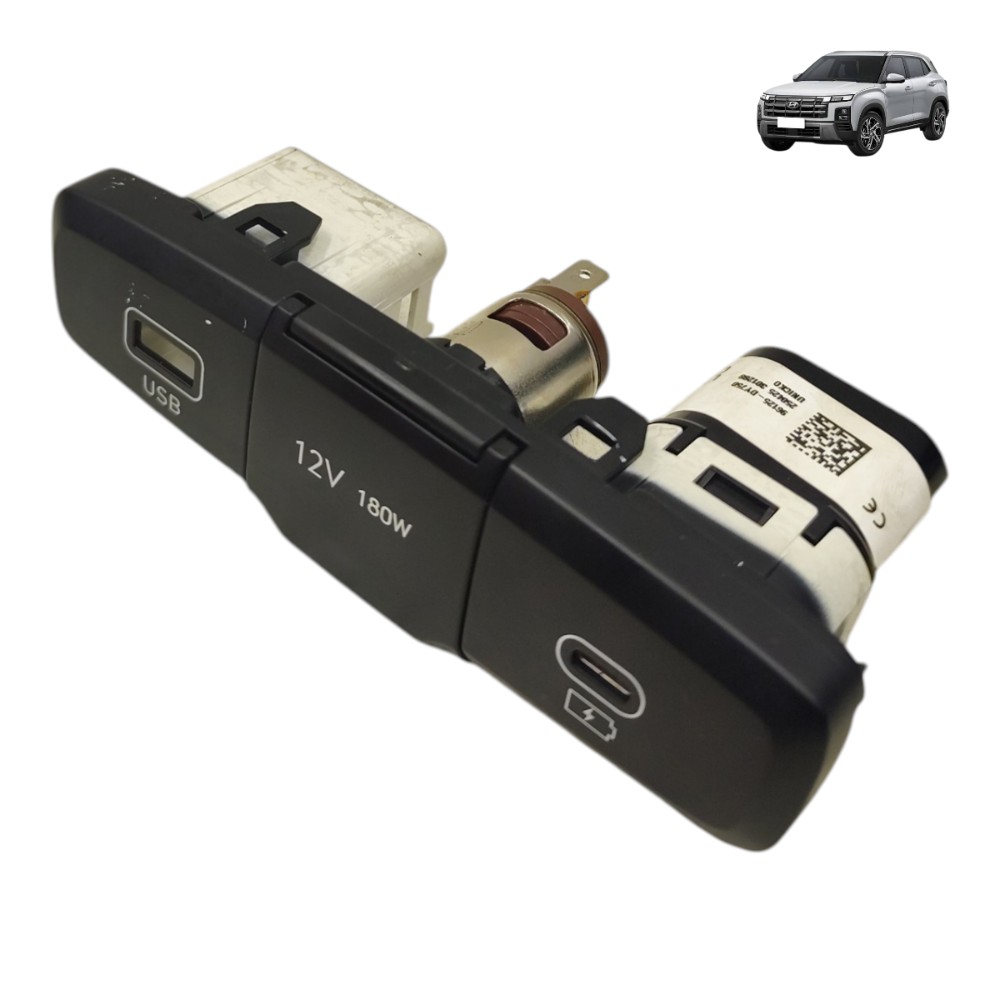 Tomada 12v Usb Usbc Console Hyundai Creta 2026 2025 2024 1