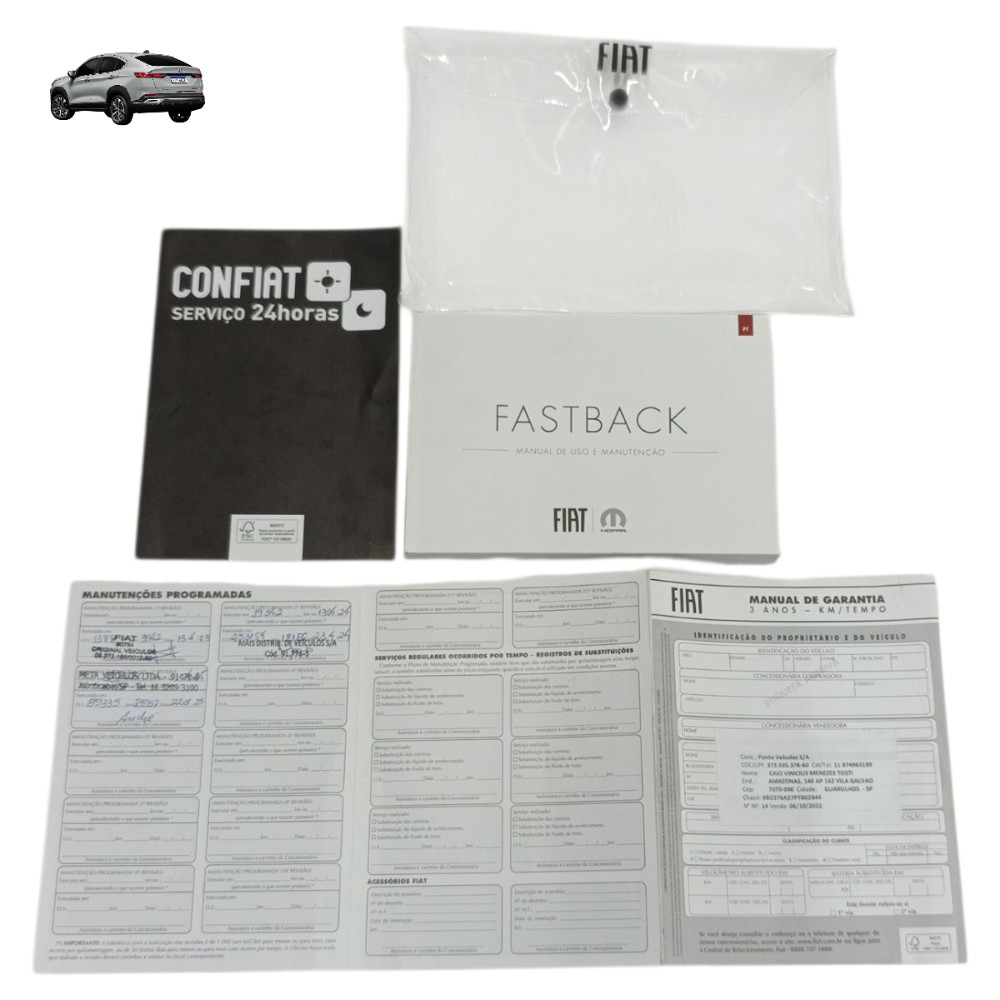 Manual Proprietário Fiat Fastback 1.3 Turbo 2022 2023 2024