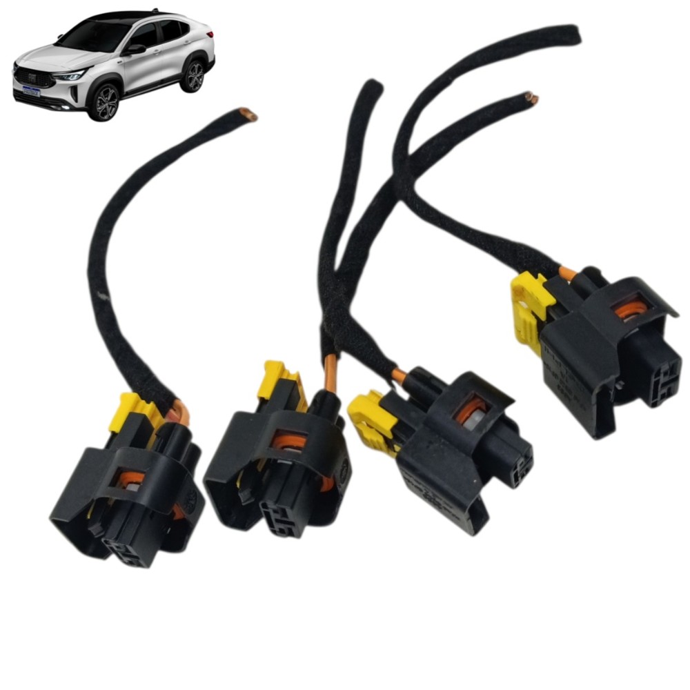 Jogo plug conector máquina vidro fiat fastback 2023 2024