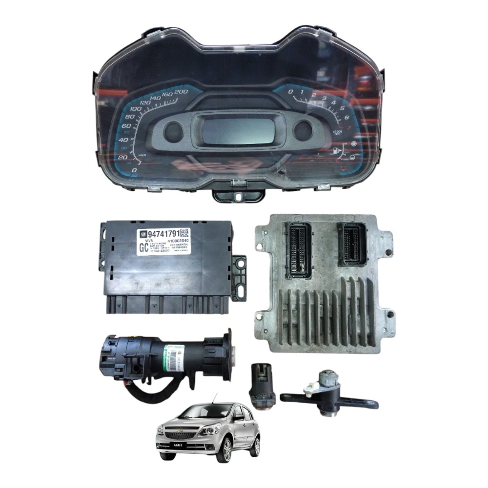 Kit Code Modulo Injeção Gm Agile 1.4 2011 Sem Chave 12644006