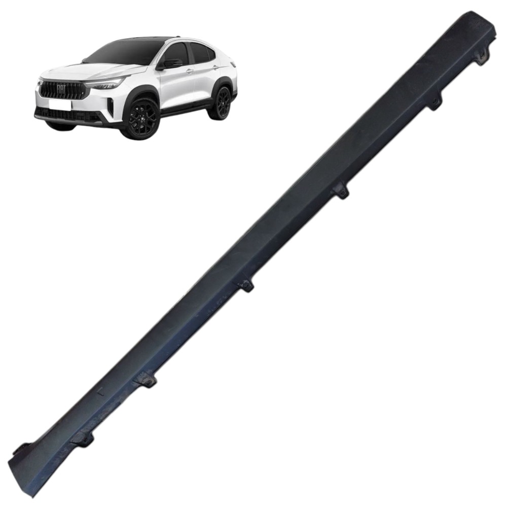 Spoiler Saia Lateral Esquerda Fiat Fastback 2022 2023 2024 Preto 1