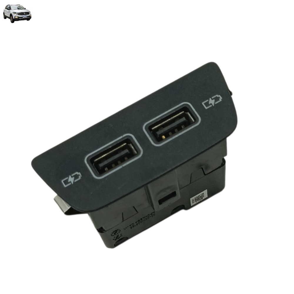 Entrada dupla USB traseiro console VW TCross 2021 2022 2023