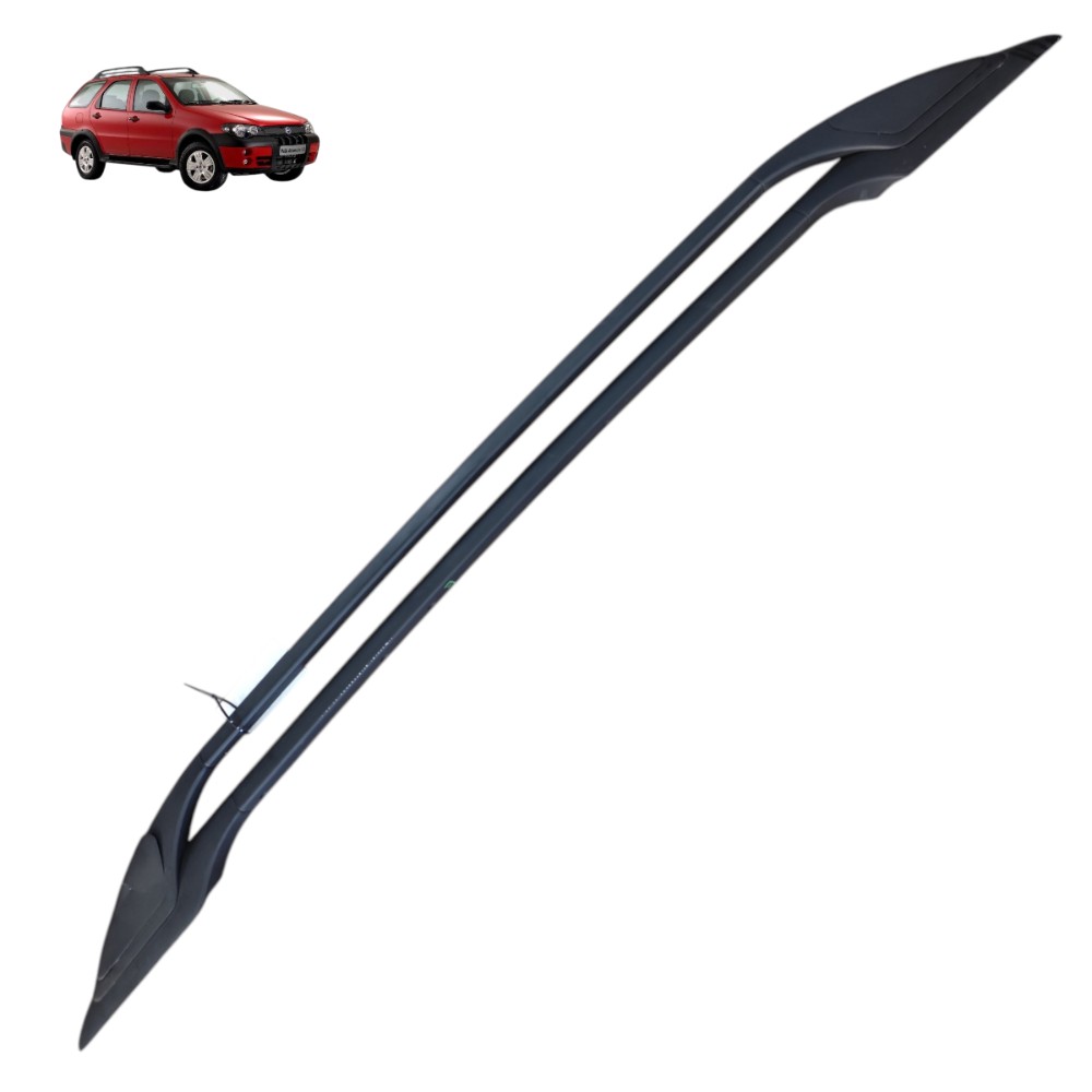 Rack Teto Esquerdo Fiat Palio Weekend Adventure 2005 2006 07 Preto 1