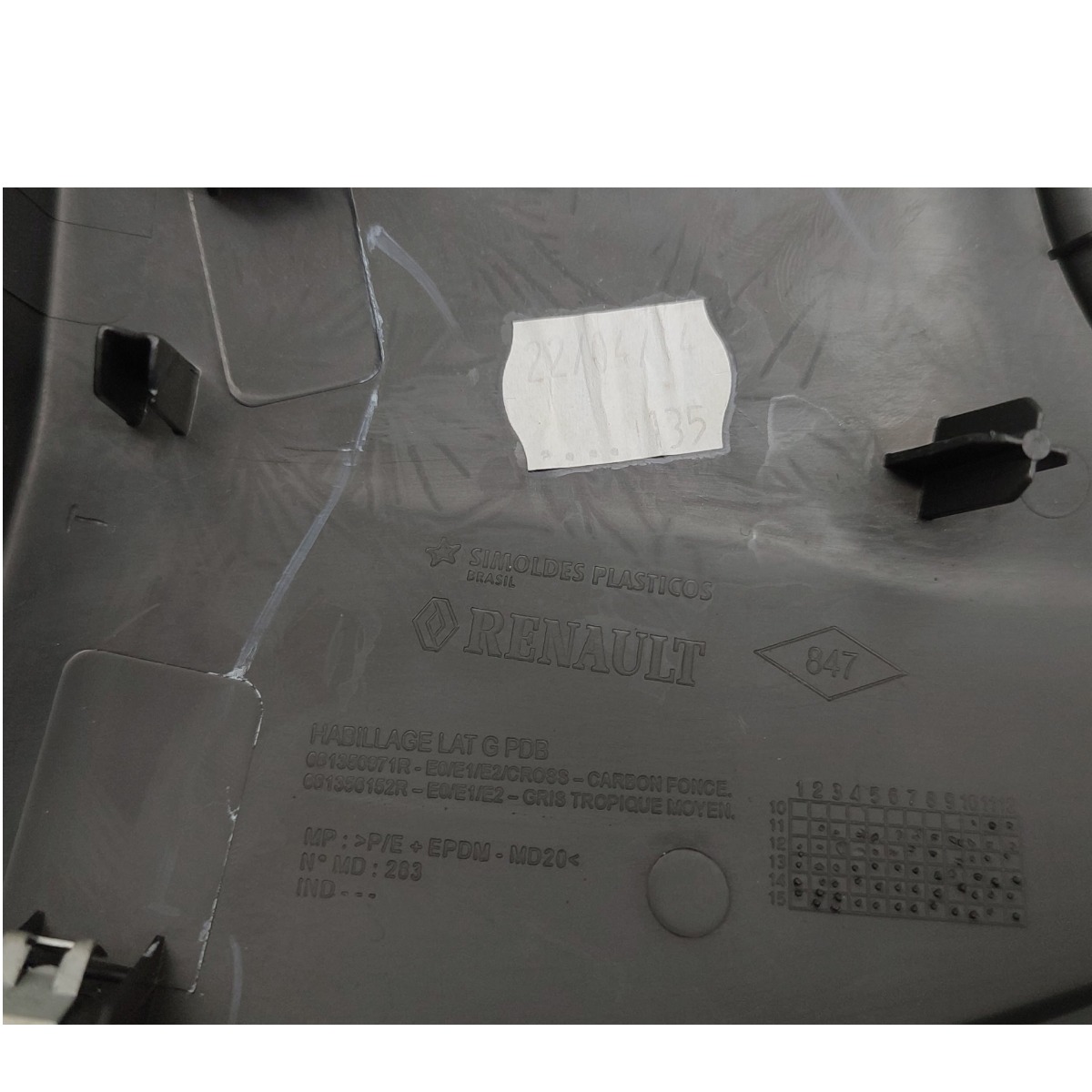 Moldura Painel Lado Esquerdo Renault Sandero 2012 2013 2014 3