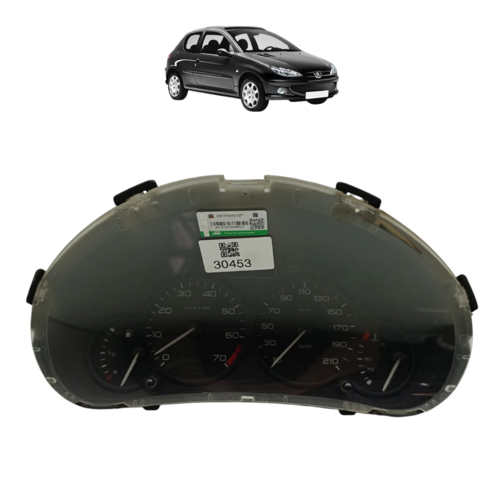 Painel Instrumentos Peugeot 206 1.4 Flex 2007 2008 2009 Preto 1