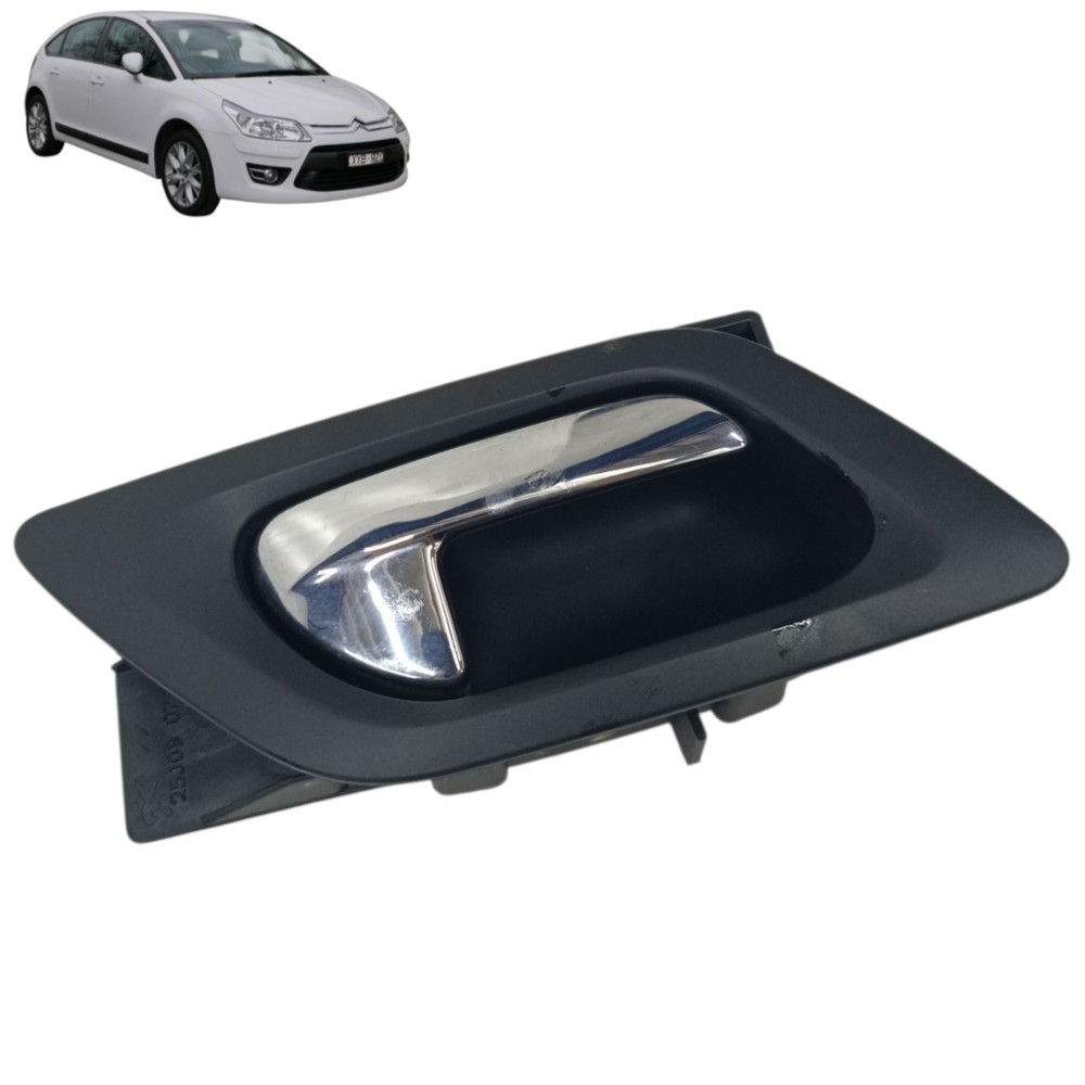 Maçaneta Interna Porta Direita Citroen C4 2010 2011 2012 13 Preto/prata Dianteira/traseira