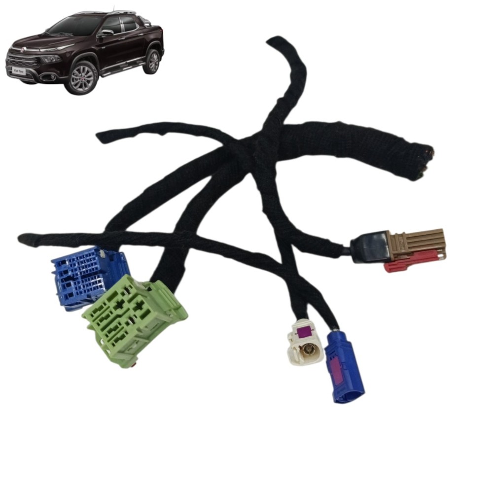Jogo plug conector multimídia fiat toro freedom 2021 2020 19