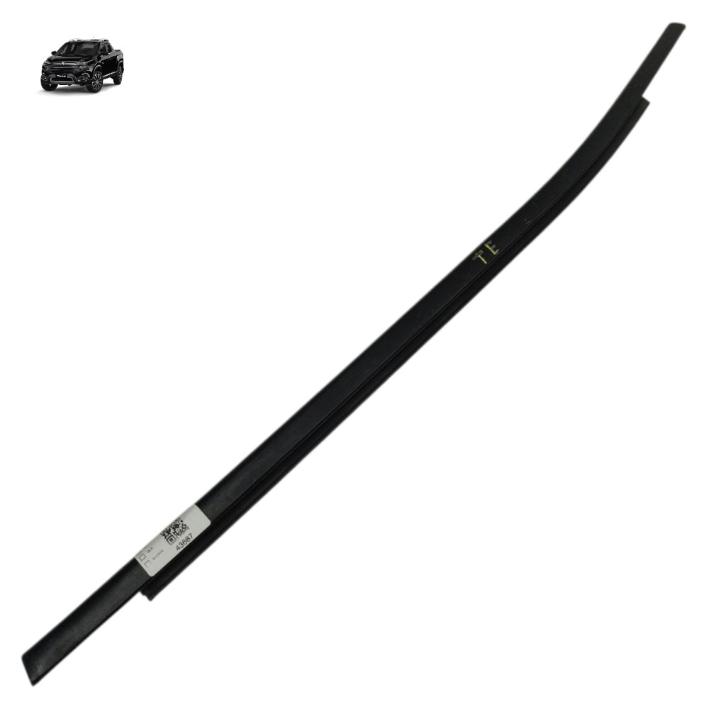 Pestana Externa Porta Traseira Esquerda Fiat Toro 2019 2020 Preto 1