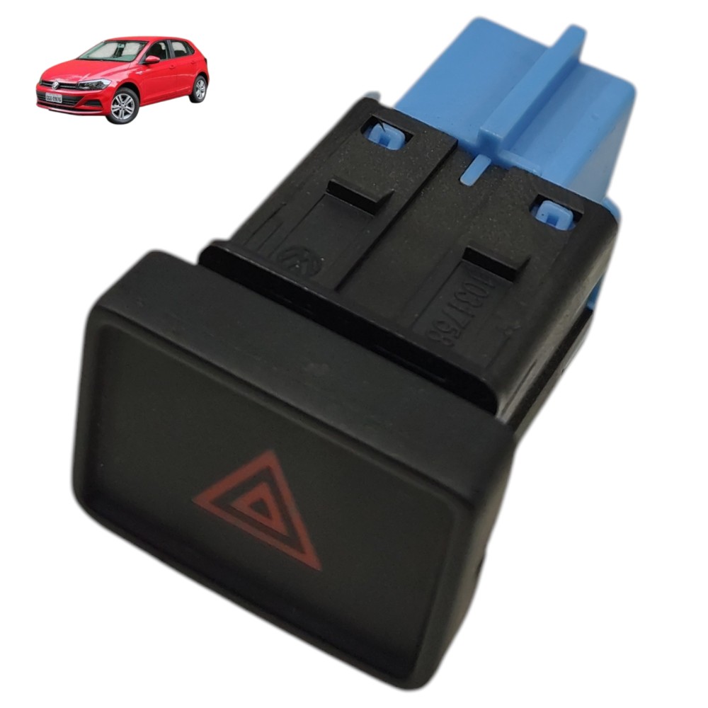 Botão pisca alerta VW Polo 2018 2019 2020 2021 2022 1