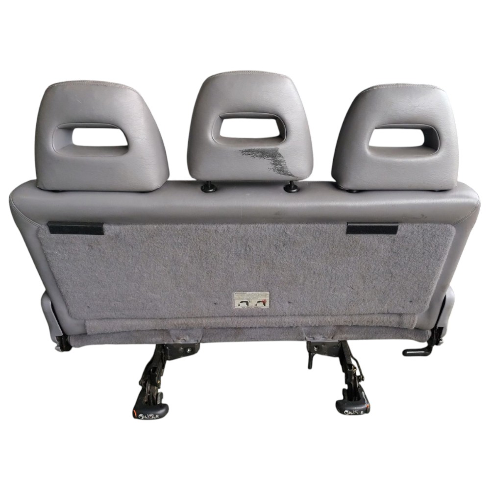 Banco Couro Traseiro Chrysler Grand Caravan 2000 01 7 Lugar Cinza 5