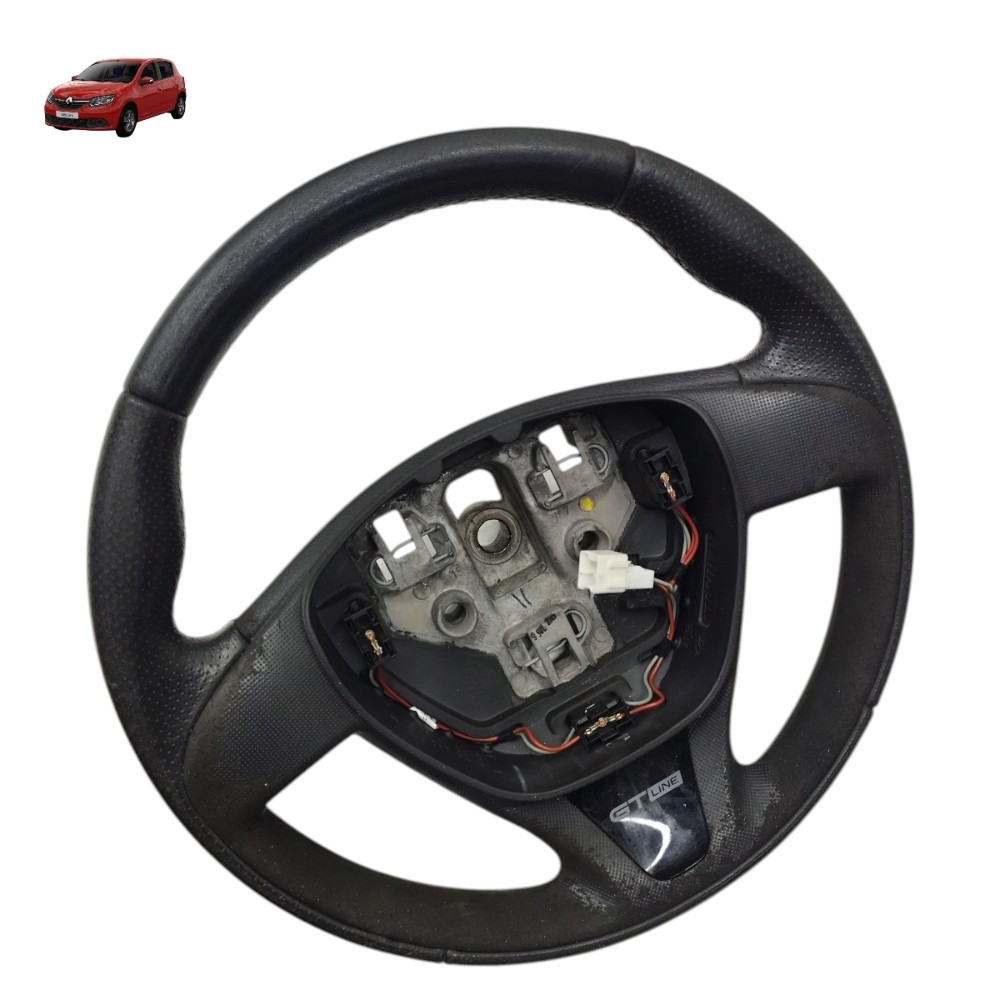 Volante Direção Renault Sandero 2016 2017 2018 2019 Preto