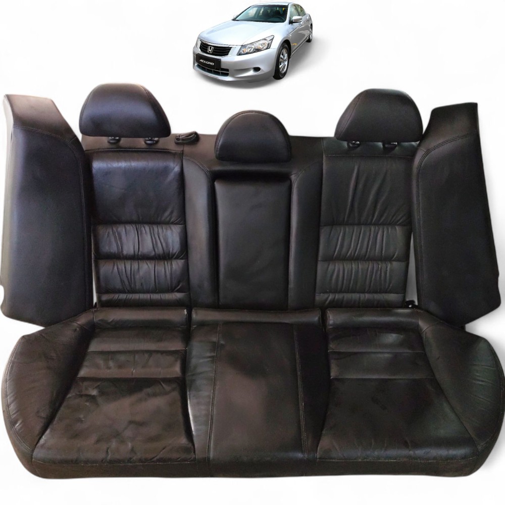 Par Banco Couro Traseiro Honda Accord 2009 2010 2011 2012 Preto 1