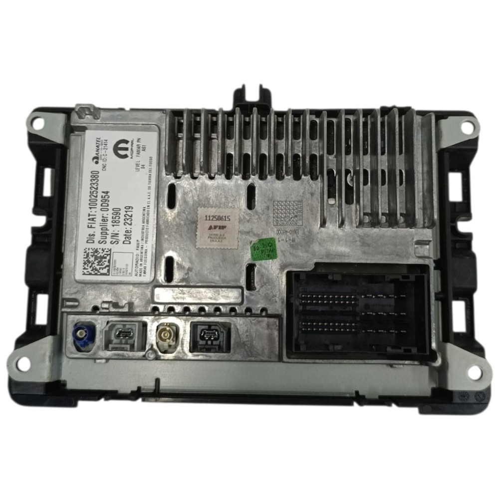 Tela Central Multimídia Fiat Toro Freedom 2021 2020 2019 18 Preto 3