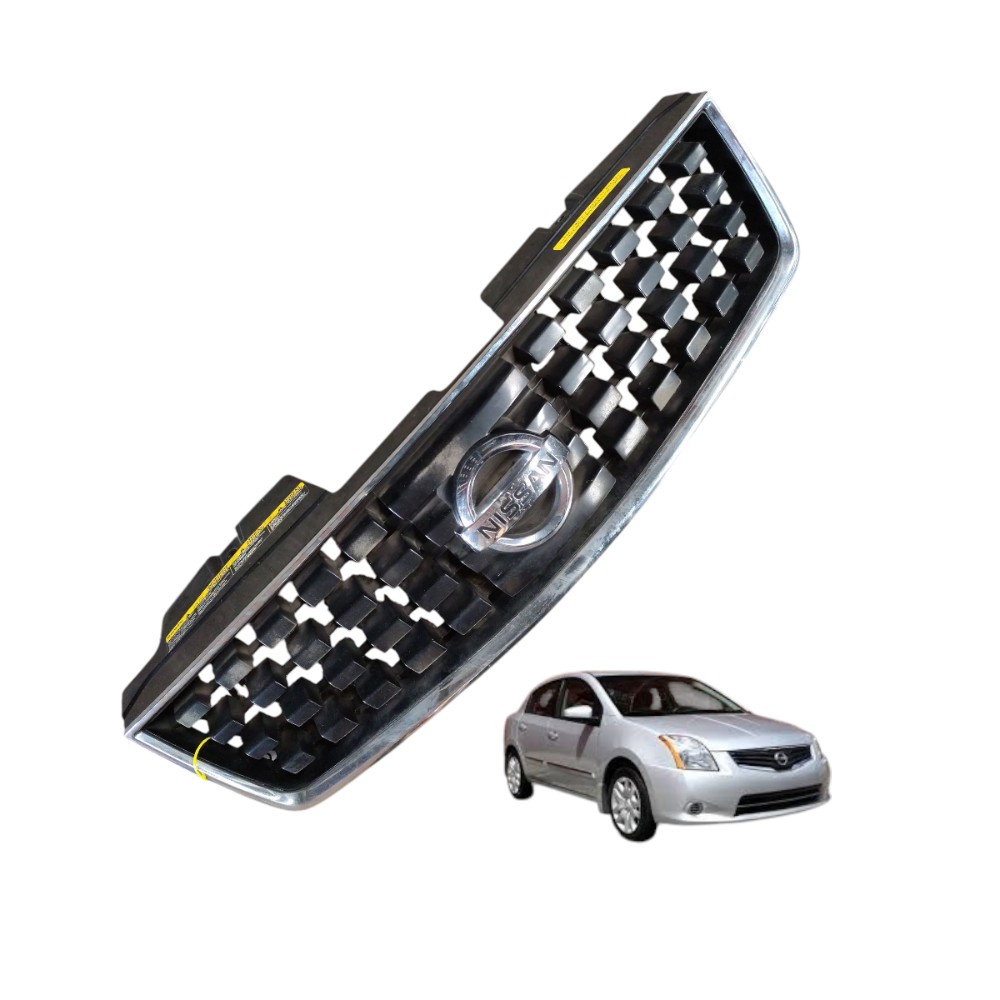 Grade Parachoque Dianteiro Nissan Sentra 2009 2010 2011 Preto/cromado Plástico 1