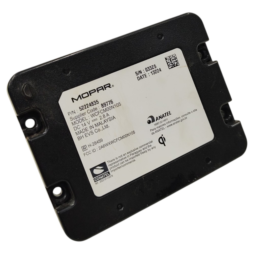 Módulo carregador indução Fiat toro 2025 2024 2023 2022 2021 3