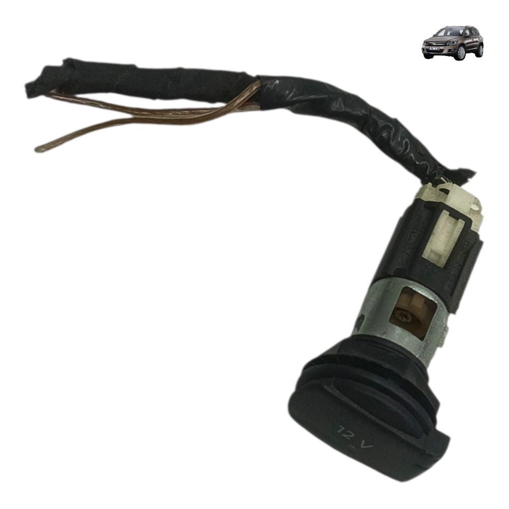 Tomada 12v Console Vw Tiguan 2011 2012 2013 Preto 1