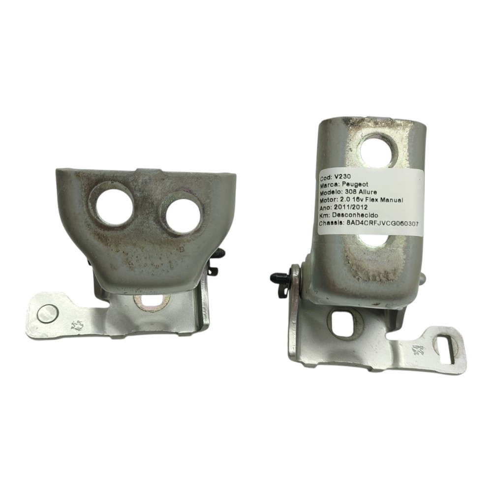 Par Dobradiça Porta Dianteira Esquerda Peugeot 308 2011 2012 4