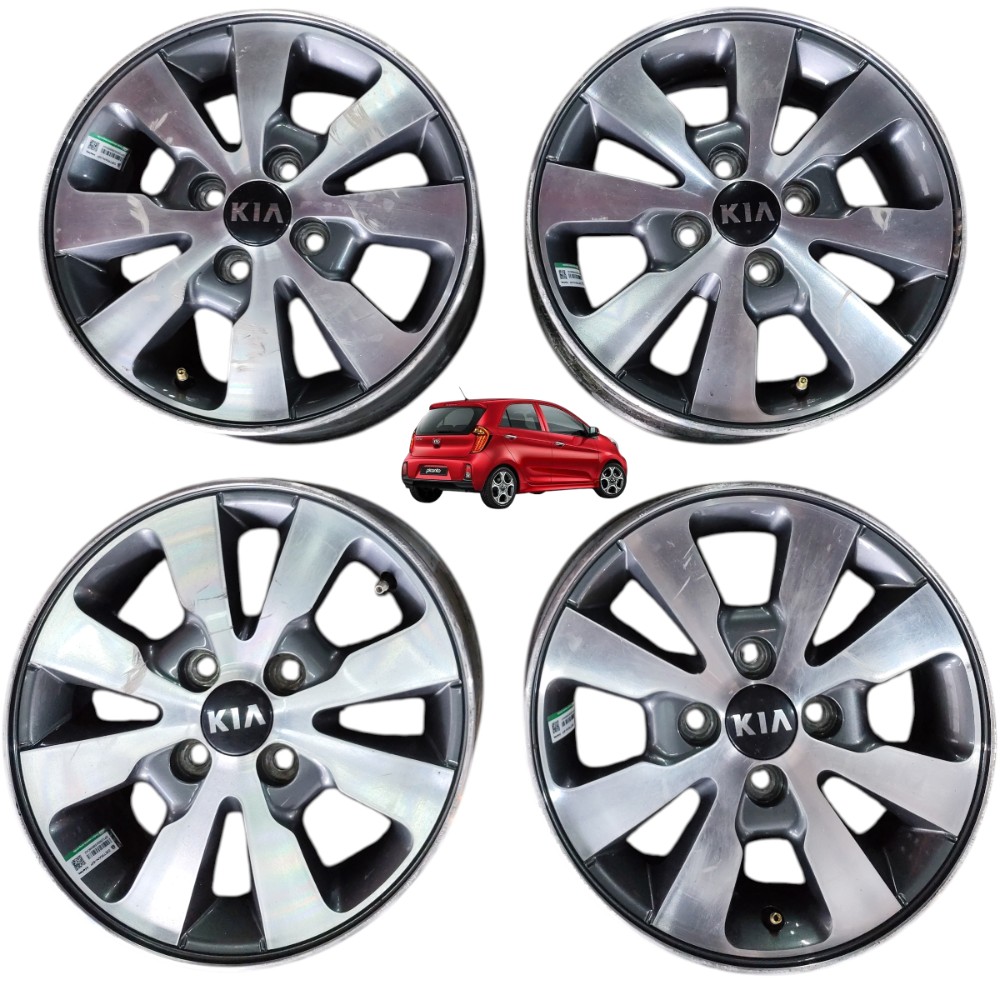 Jogo Roda Liga Leve Aro 14 4×100 Kia Picanto 2016 Detalhes Grafite 1
