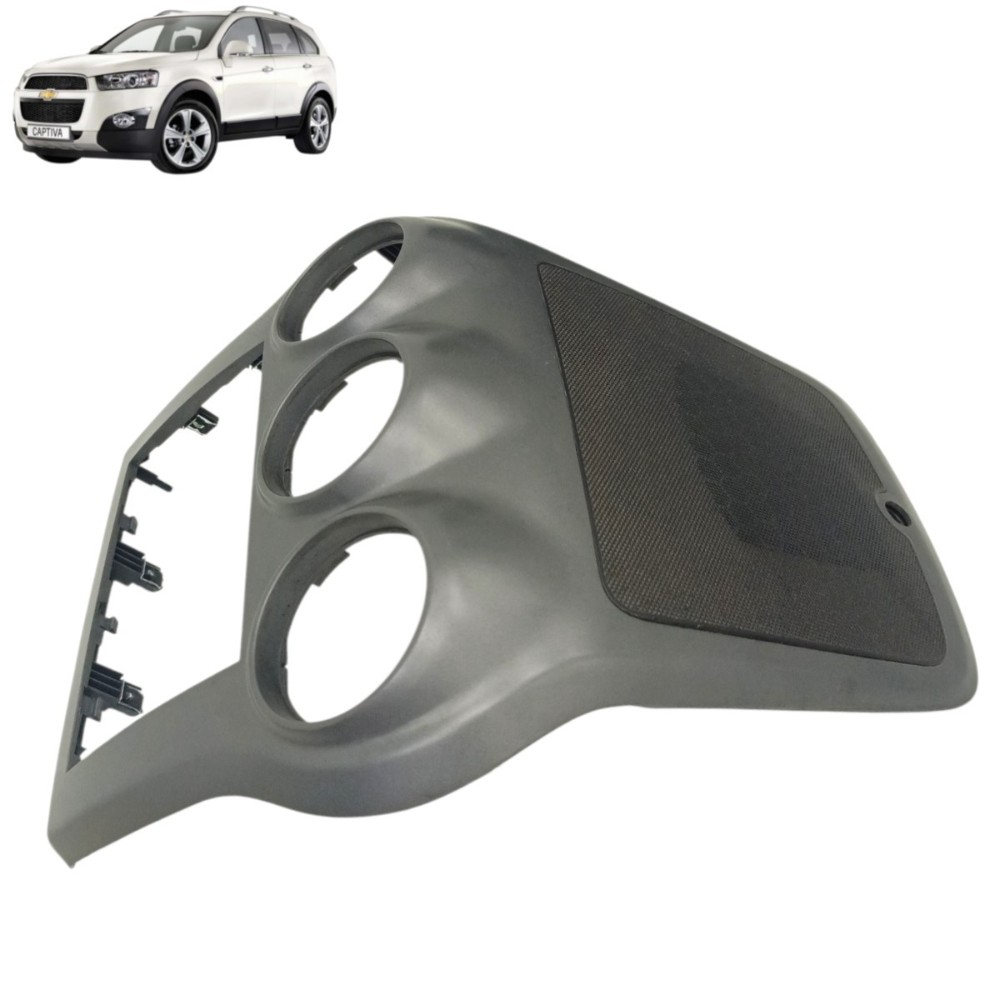 Moldura Central Painel Gm Captiva 2011 2012 2013 2014 2015 Cinza Moldado