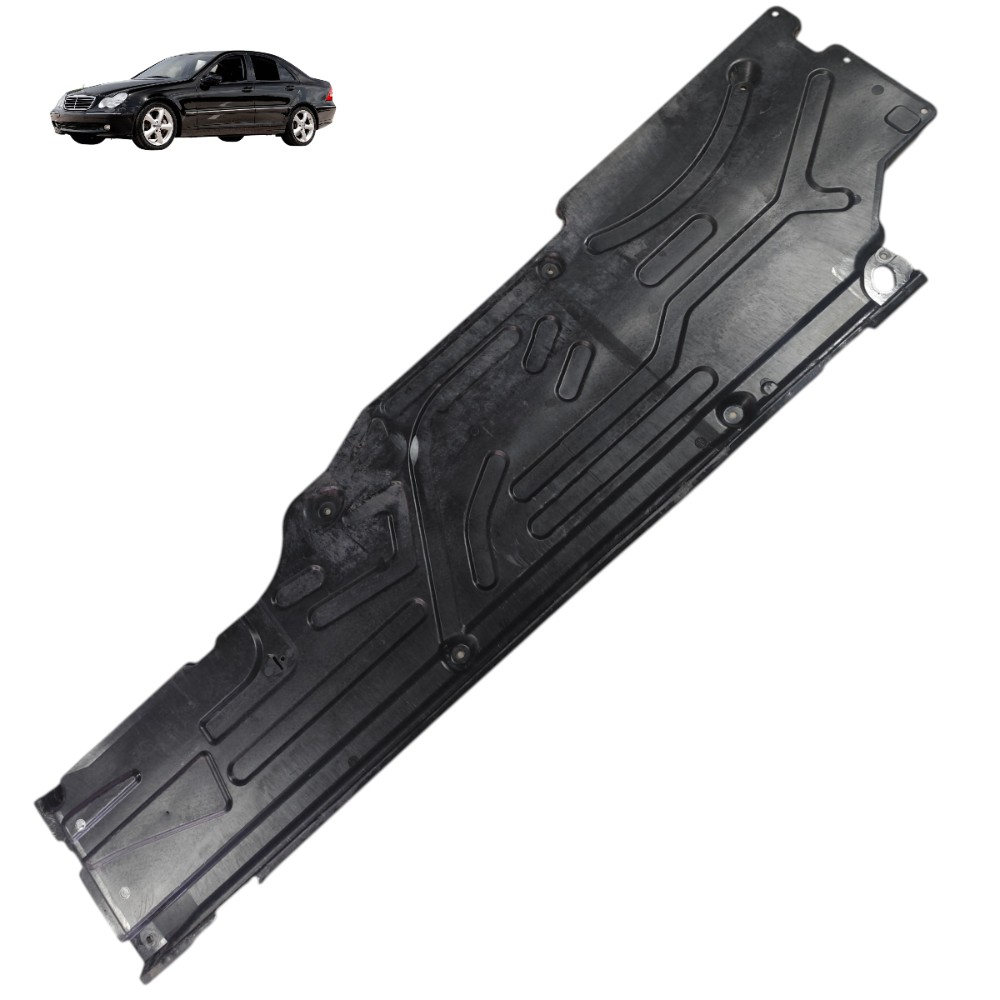 Protetor Inferior Direito Carroceria Mercedes C230k 2003 04 Preto 1