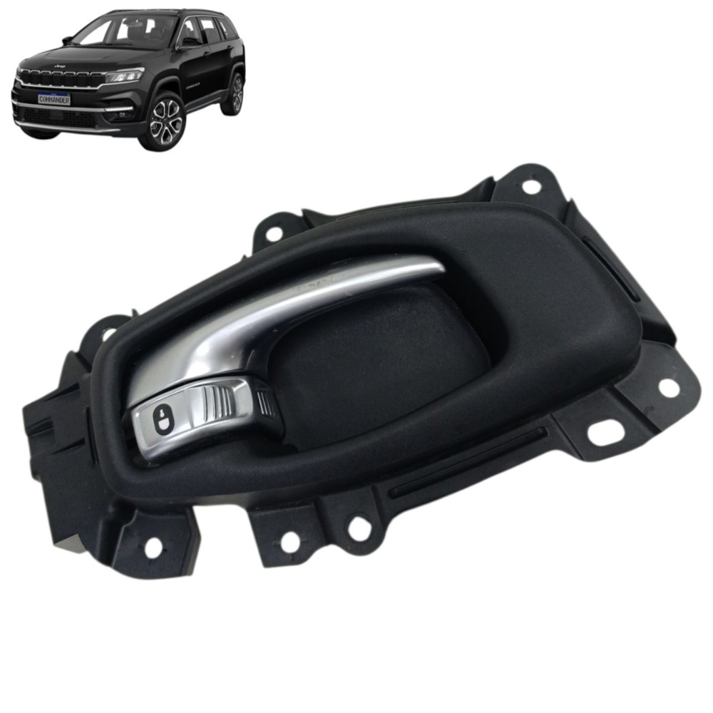 Maçaneta Interna Dianteira Direita Jeep Compass 2019 2020 Preto Dianteira