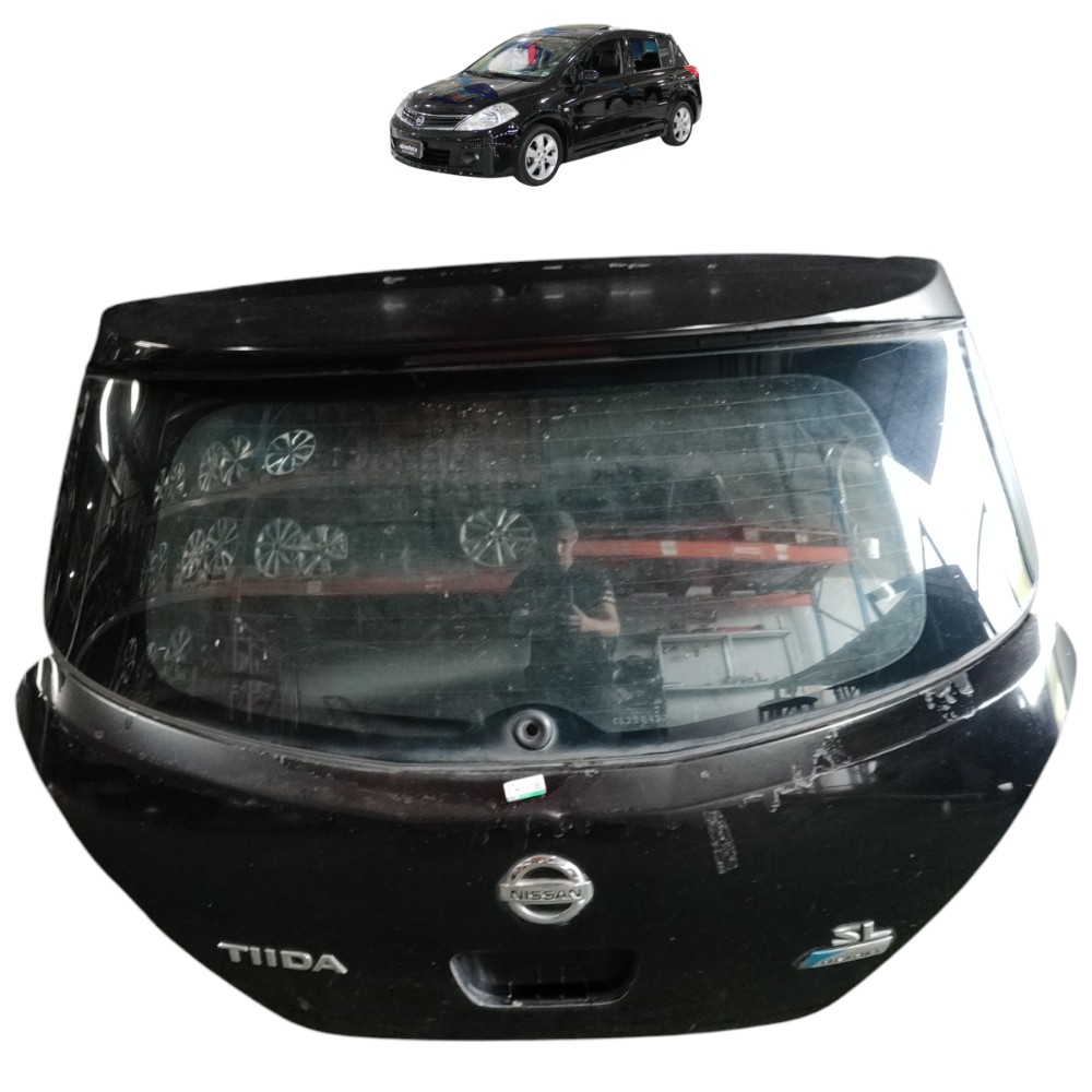 Tampa Traseira Nissan Tiida 2012 2011 2010 2009 2008 2007 06 Preto 1
