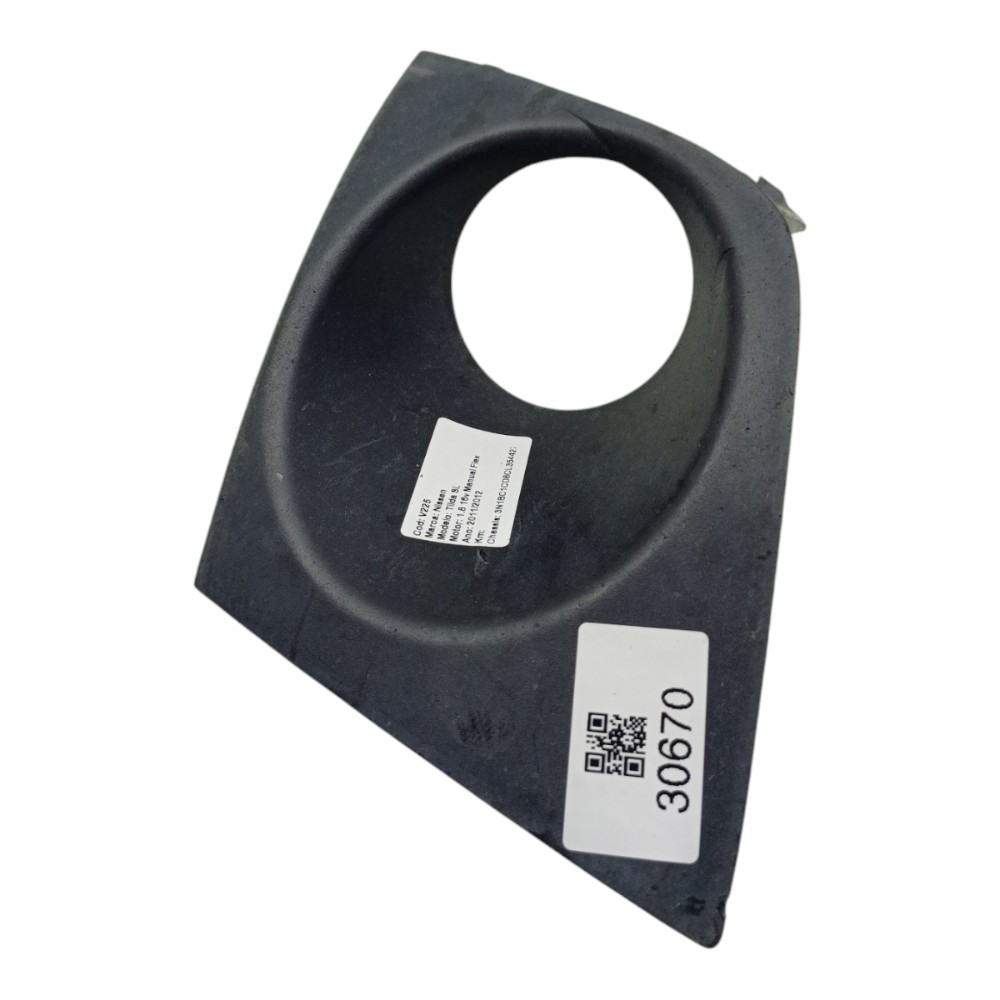 Moldura Farol Milha Esquerdo Nissan Tiida 2010 2011 2012 Preto Esquerdo 2