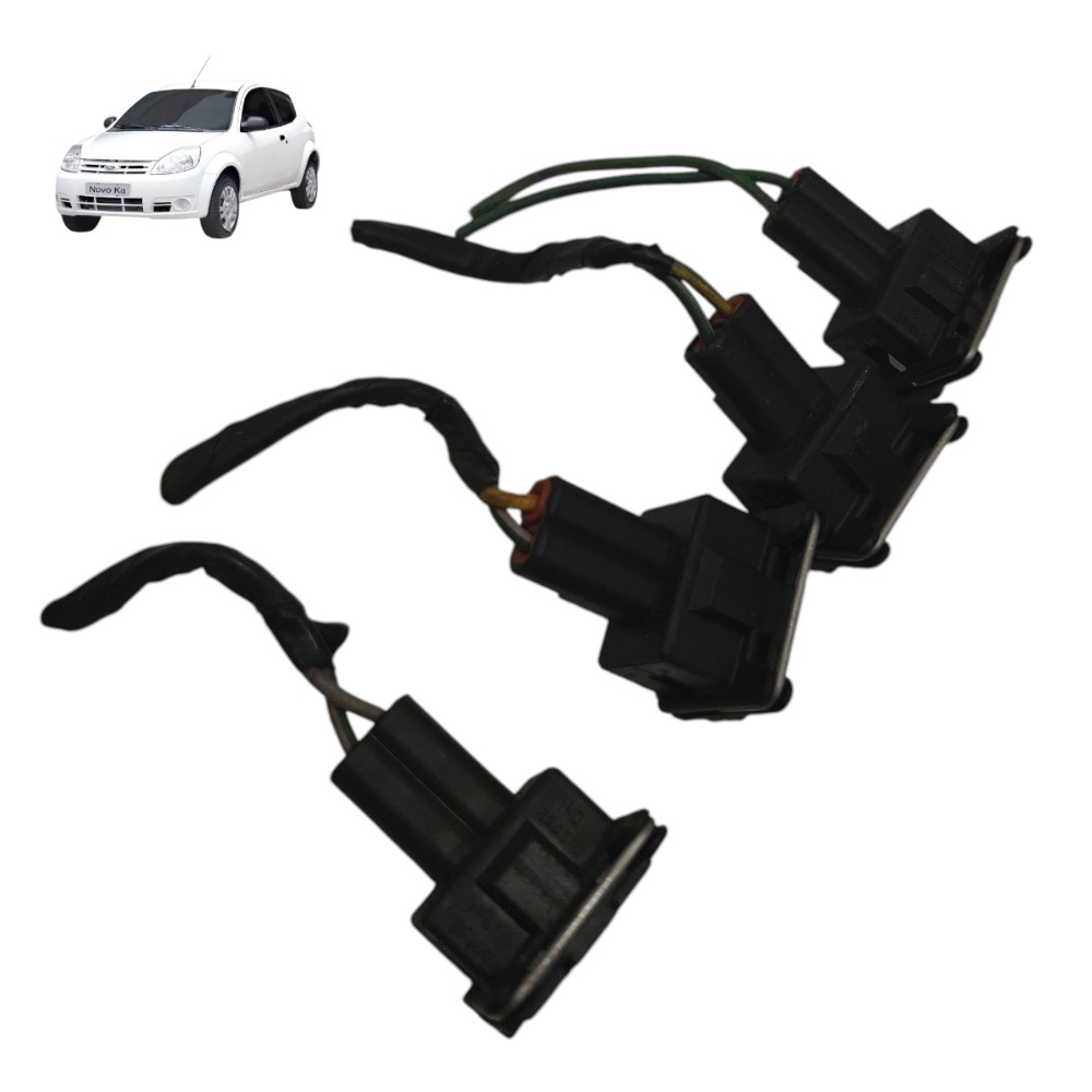 Jogo plug conector bico injetor ford ka 1.0 flex zetec 2008 1