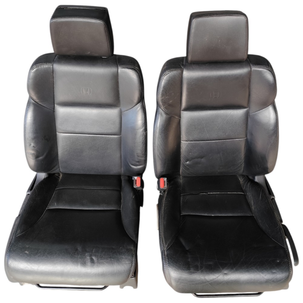 Jogo Banco Couro Honda Crv 2017 2016 2015 2014 2013 2012 Preto 2