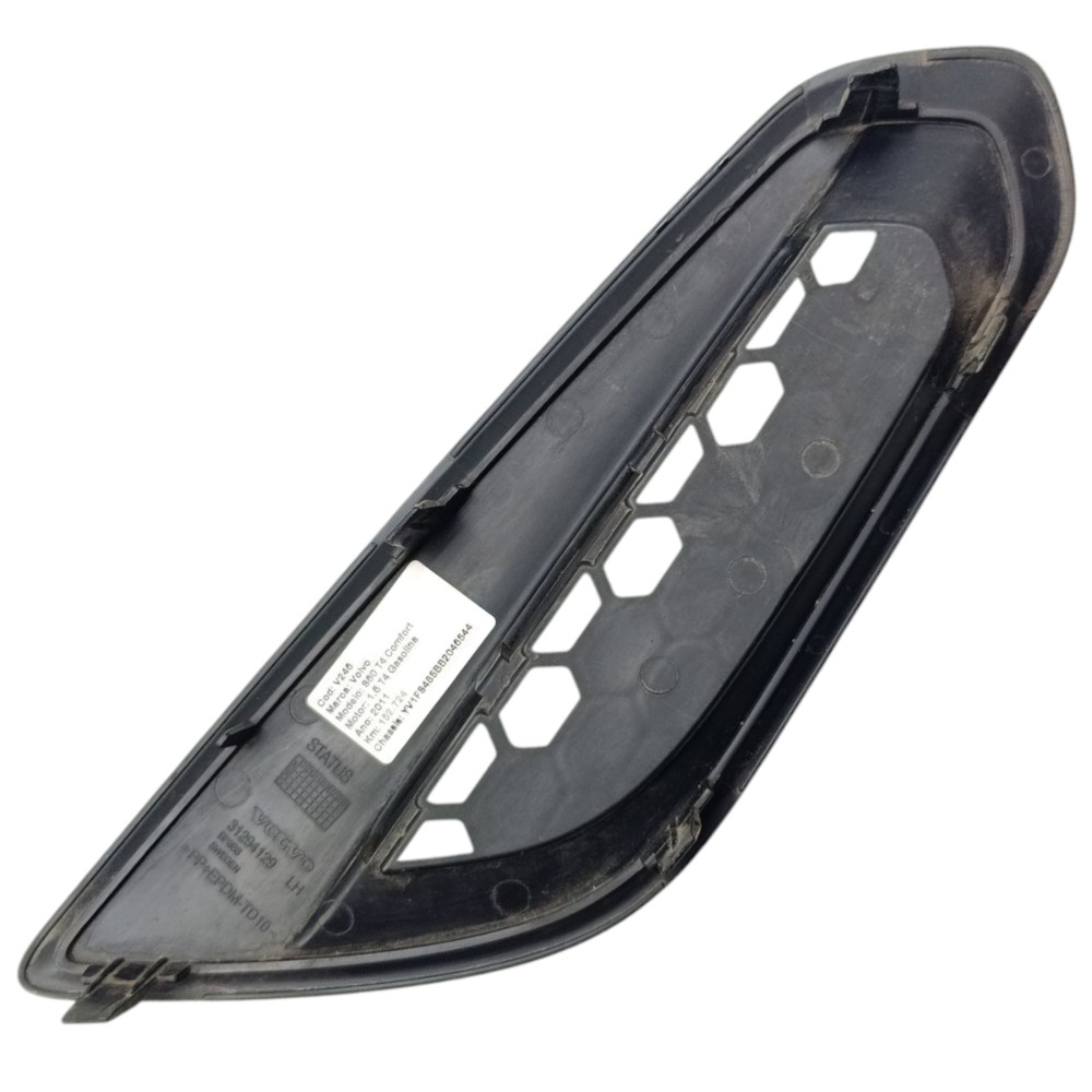 Grade Farol Milha Esquerdo Volvo S60 2010 2011 2012 2013 Preto Esquerdo 4