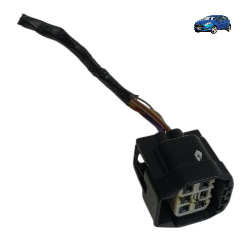 Plug conector motor vidro traseiro Ford New Fiesta 2014 2015 1