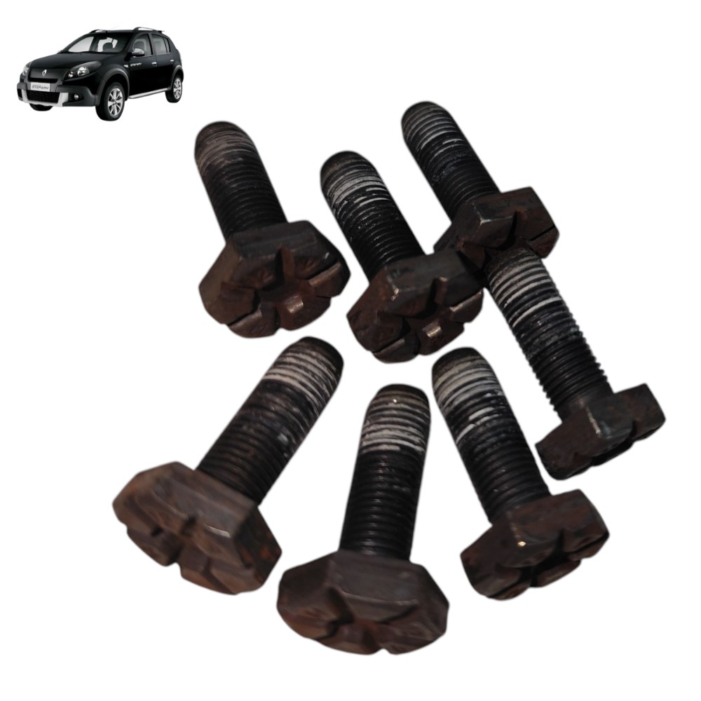 Jogo parafuso volante motor Renault Sandero 1.6 8V 2012 2013 1