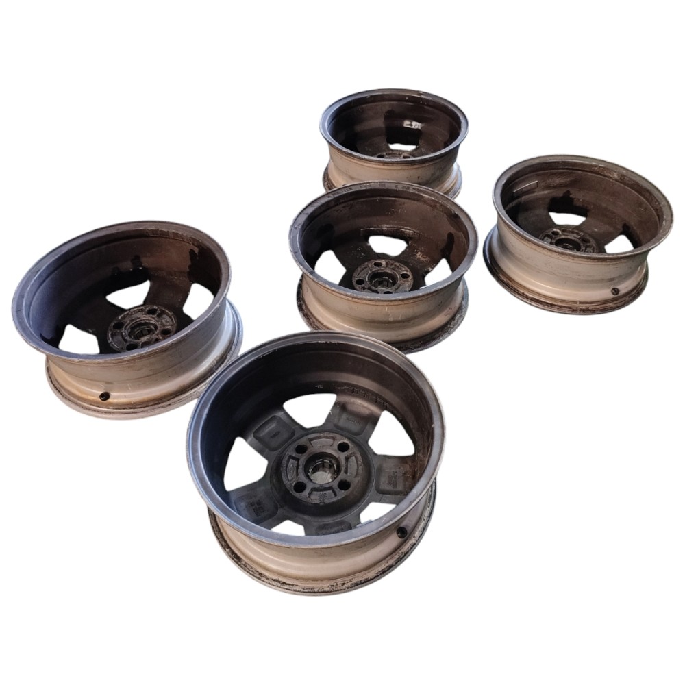 Jogo Roda Aro 15 4×108 Ford Ecosport Com Riscos 5 Unidades Cinza-escuro 8
