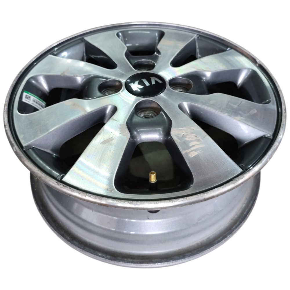 Jogo Roda Liga Leve Aro 14 4×100 Kia Picanto 2016 Detalhes Grafite 6