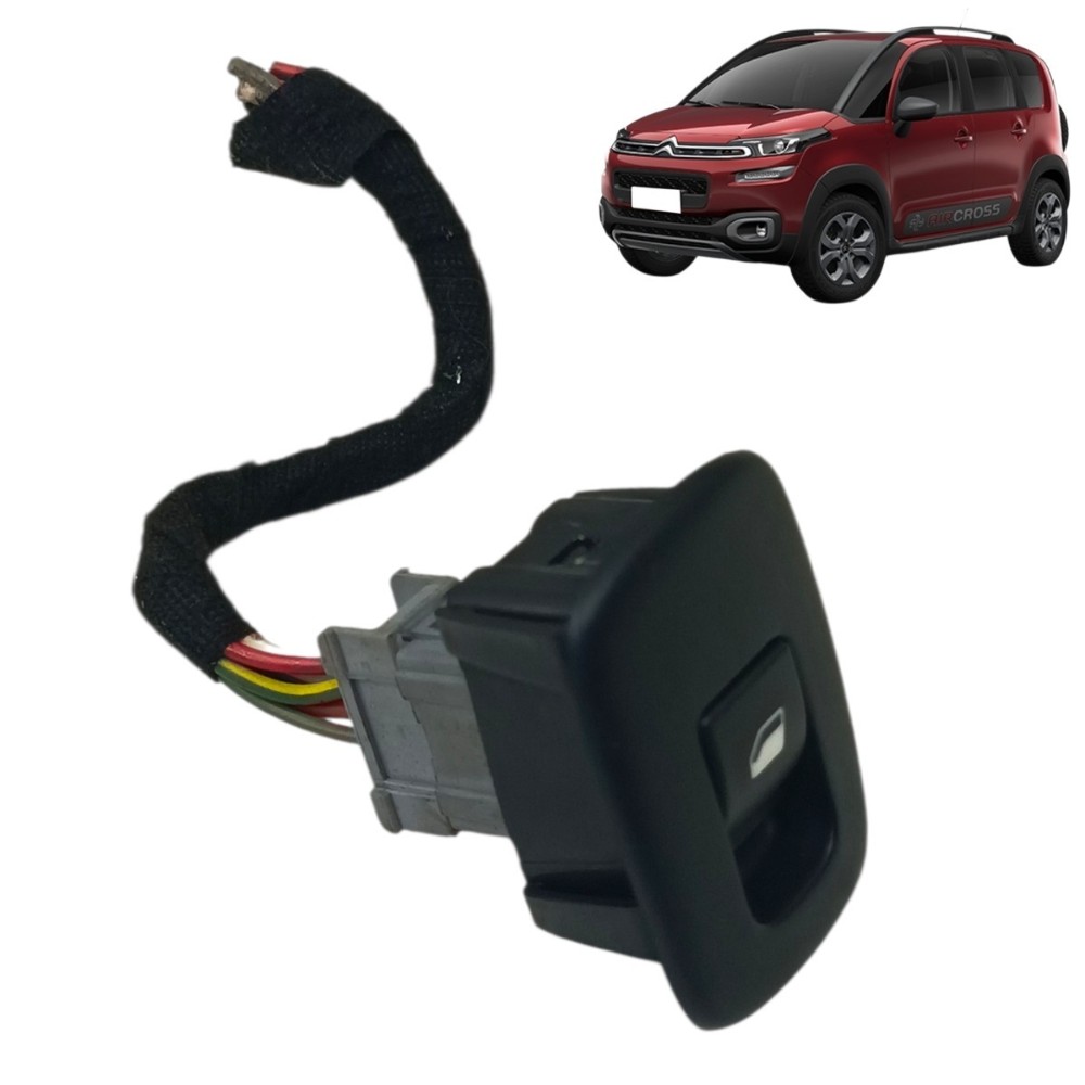 Botão vidro elétrico Citroen Aircross 2017 2018 2019 1