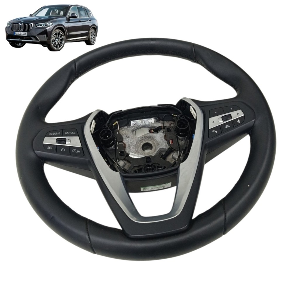 Volante Direção Com Comandos Bmw X3 2024 2023 2022 Original Preto