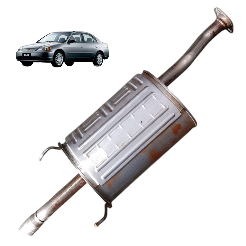 Escapamento Silencioso Traseiro Honda Civic G7 2001 02 03 04 1