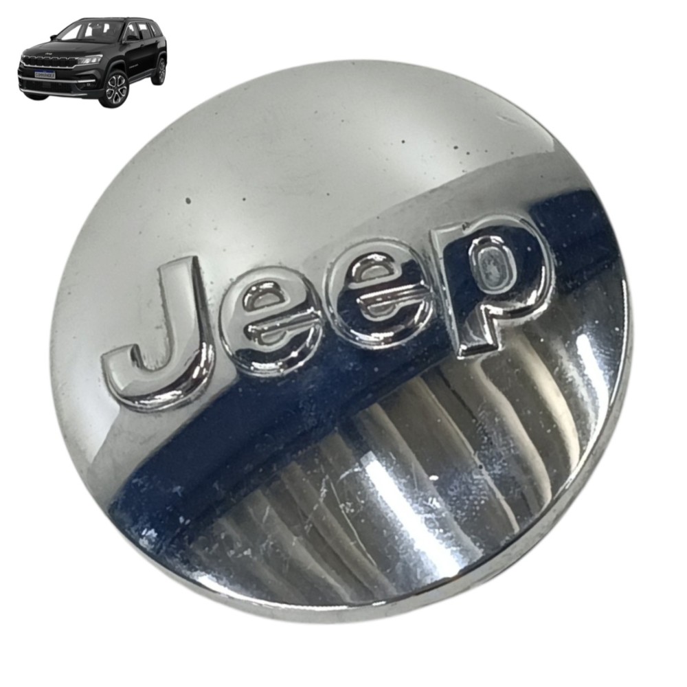 Calota Central Roda Jeep Compass 2019 2020 Prata