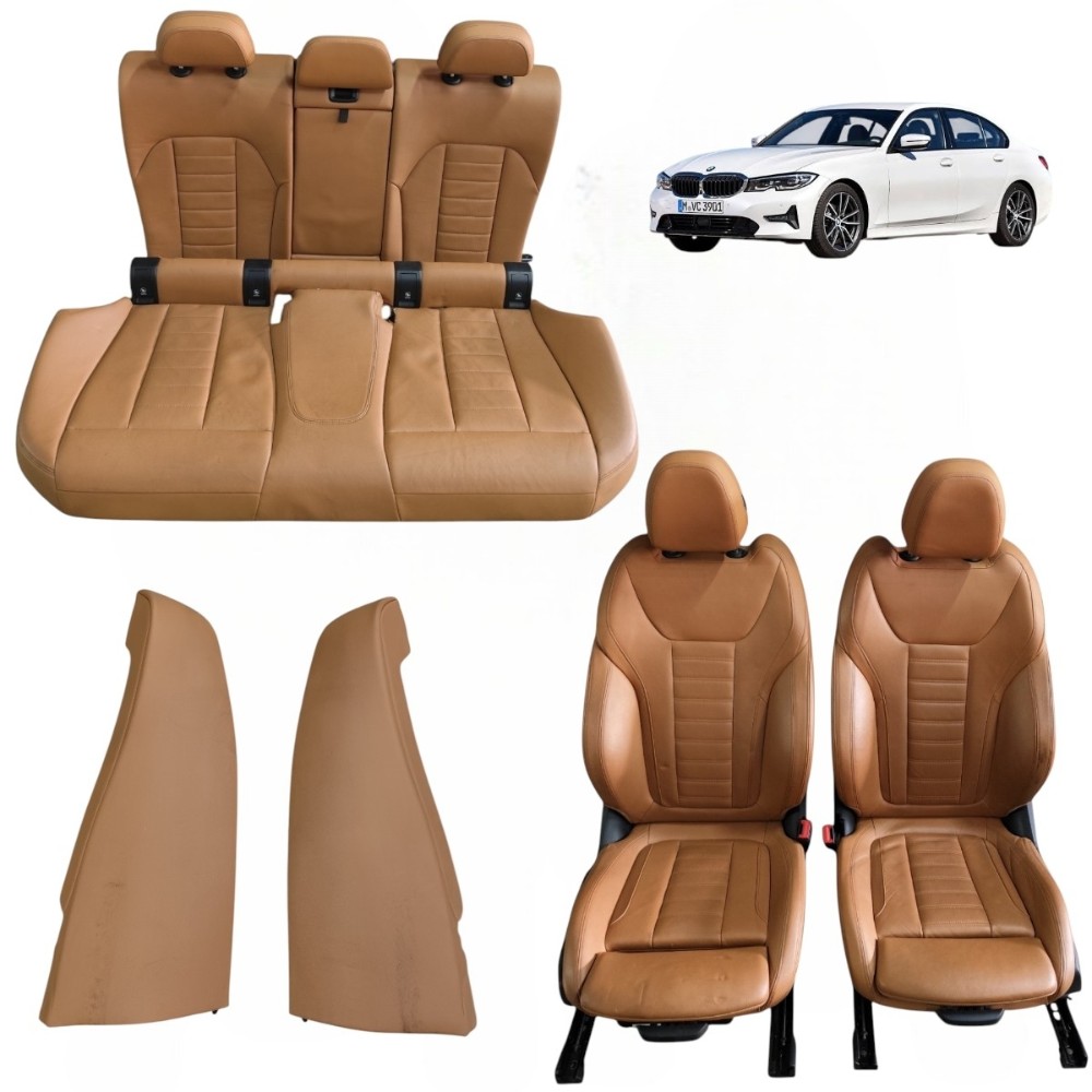 Jogo banco couro cognac bmw 320i 330e g20 2020 2021 2022 26