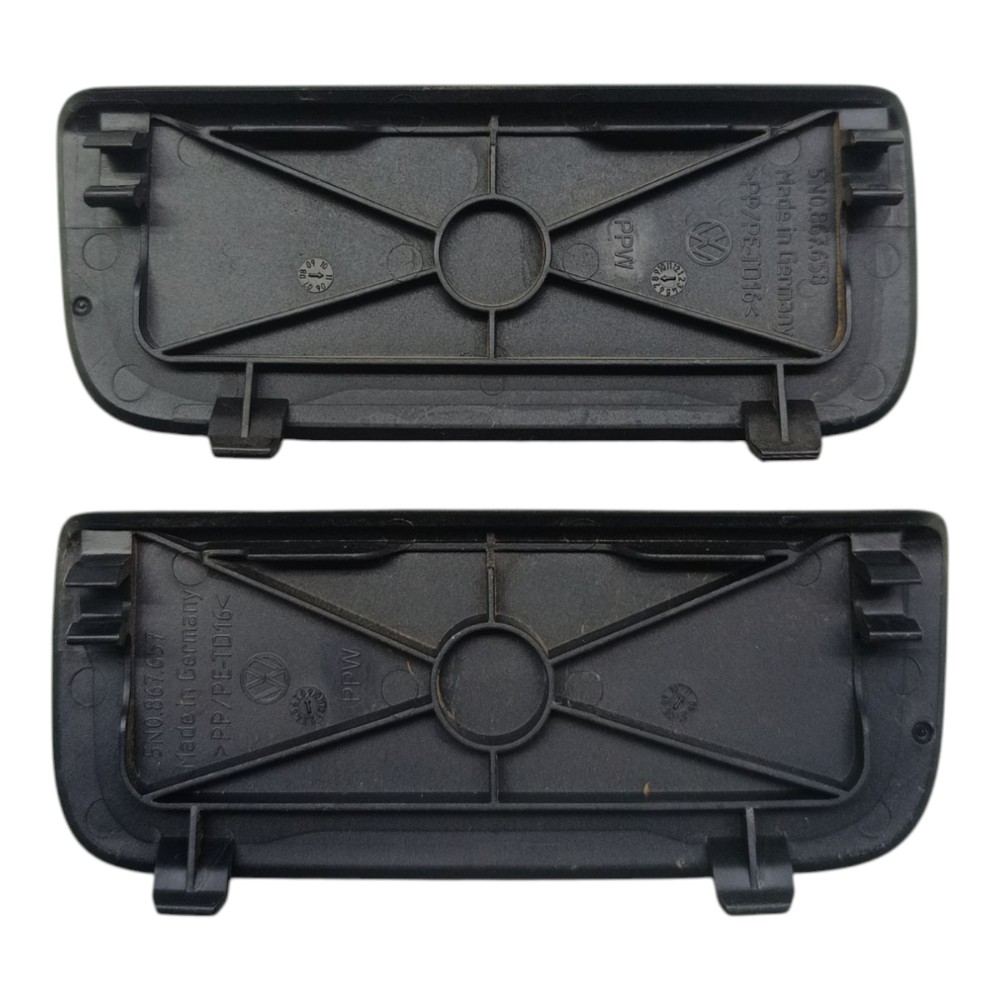 Par Acabamento Acesso Lanterna Traseira Vw Tiguan 2011 2012 Preto 4