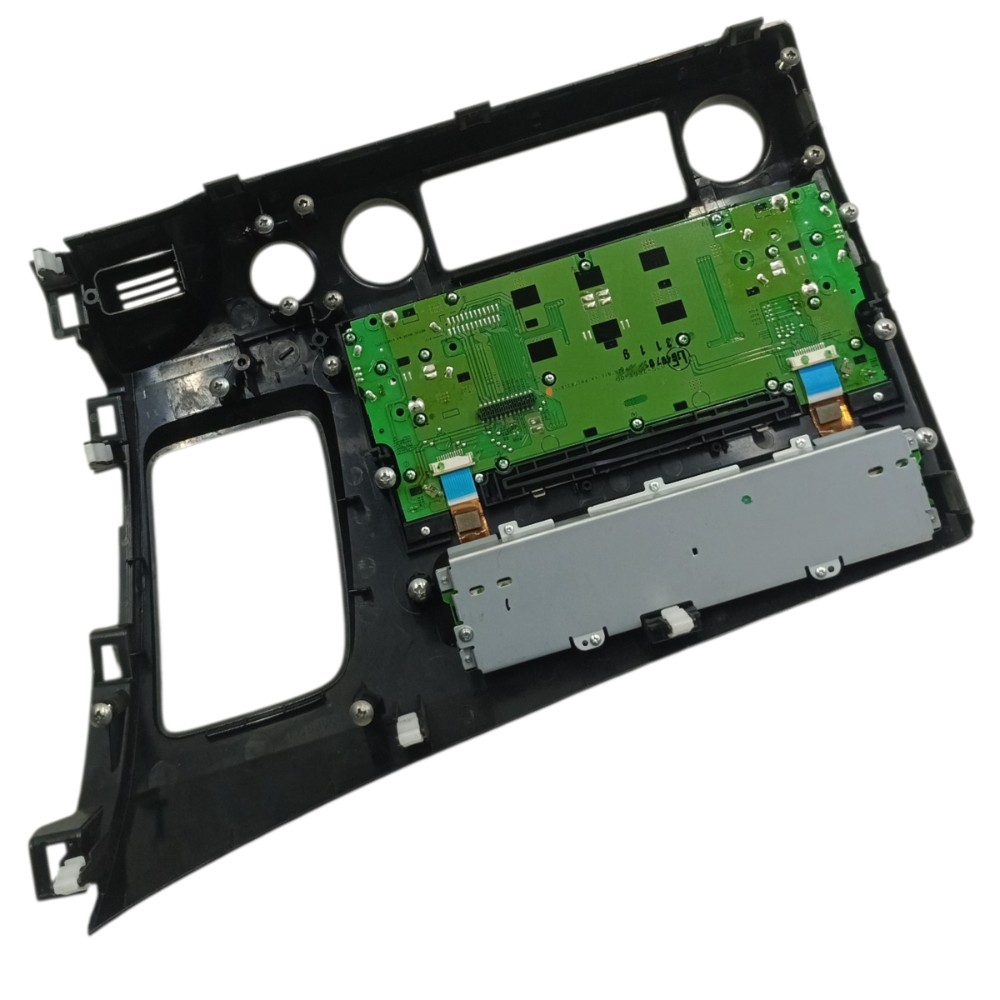 Moldura Central Radio Painel Honda Civic 2007 2008 2009 Cinza 4