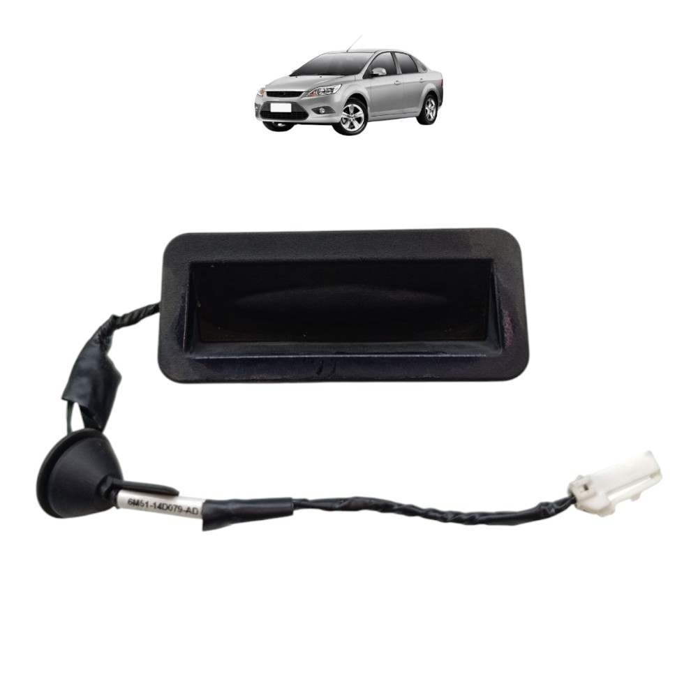 Botão Maçaneta Tampa Traseira Ford Focus Sedan 2011 2012 13 Preto Traseira 1