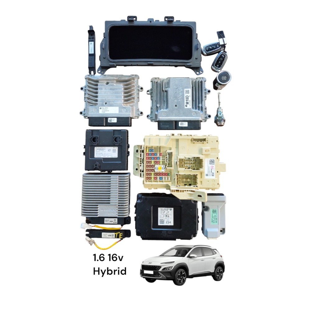 Kit Code Módulo Injeção Hyundai Kona 1.6 16v Hybrid 2023 24