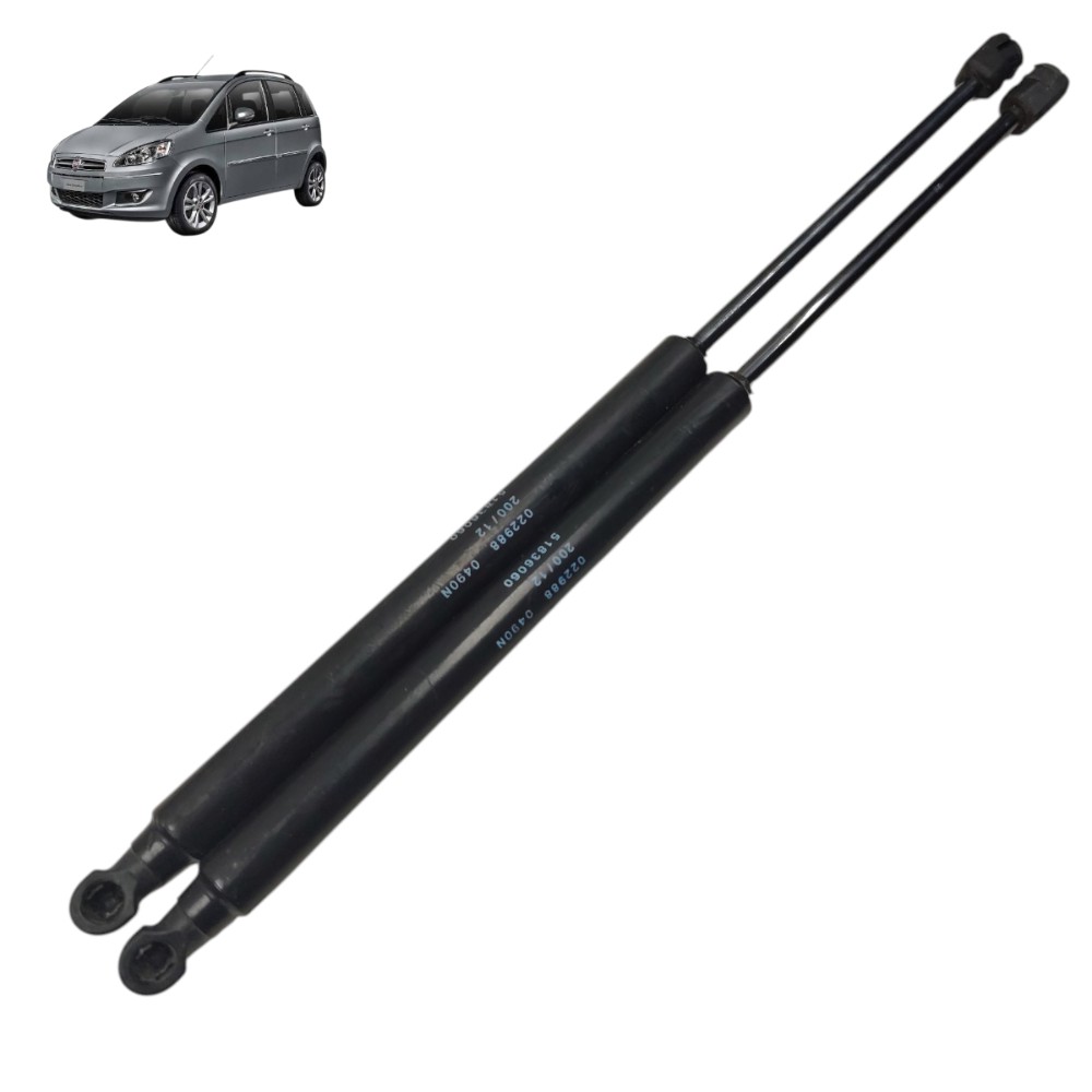Par amortecedor tampa traseira Fiat Idea 2012 2013 2014 2015 1